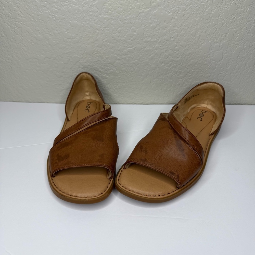 B.O.C Women’s Brown Leather Melly Slip-on Comfort Sandals Size 8M